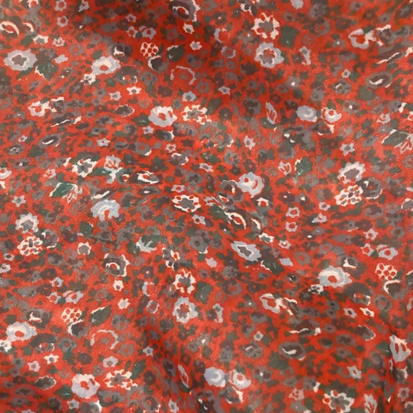 Selkie Red Floral Puff Sleeve Mini Dress - Picture 5 of 10